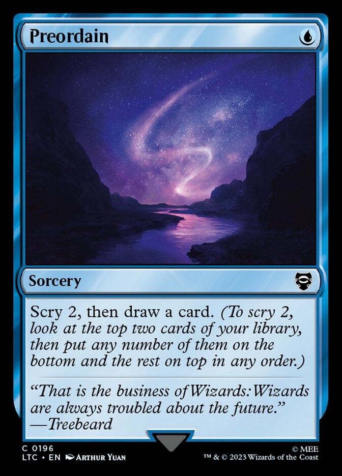 Preordain LTC-196 Tales of Middle-earth Commander Magic card