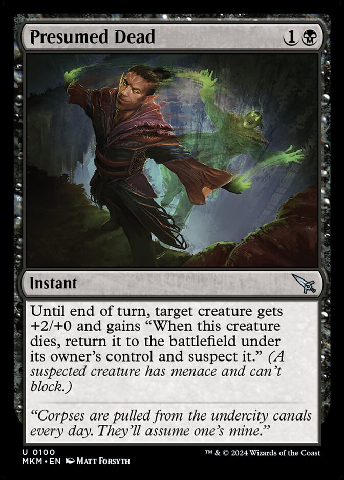 Presumed Dead MKM-100 Murders at Karlov Manor Magic card