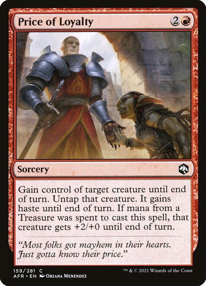 Price of Loyalty AFR-159 Adventures in the Forgotten Realms Magic card
