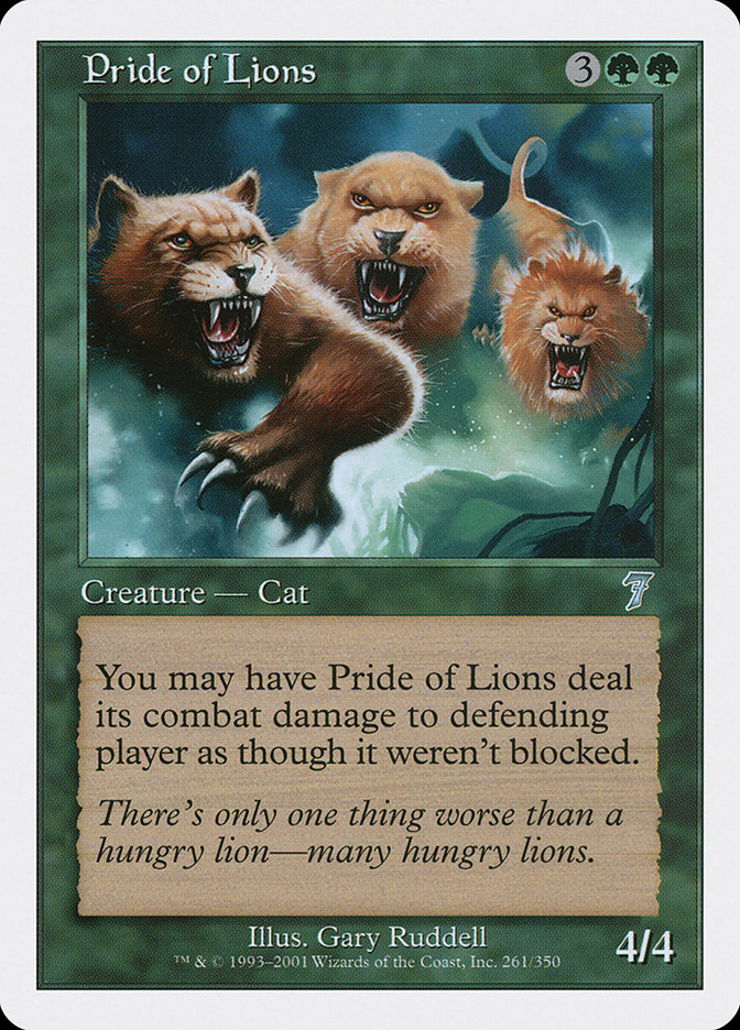 Pride of Lions 7ED-261 Seventh Edition Magic card