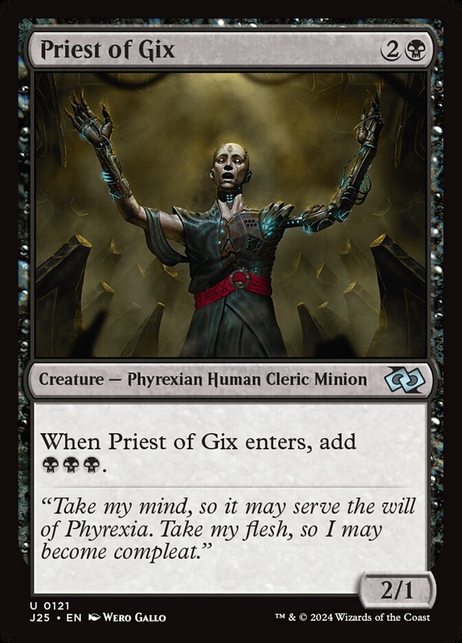 Priest of Gix J25-121 Foundations Jumpstart Magic card