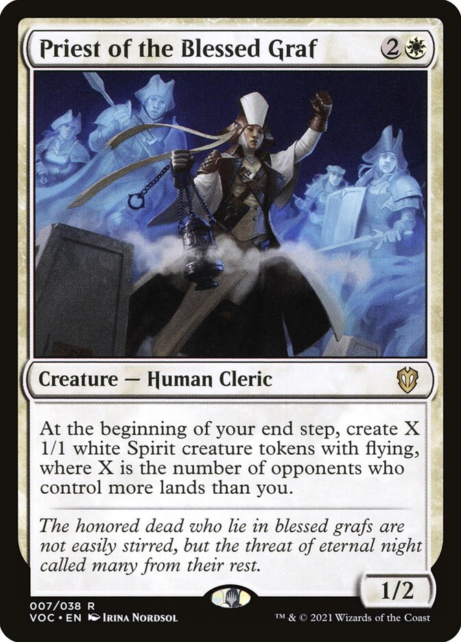 Priest of the Blessed Graf VOC-7 Crimson Vow Commander Magic card