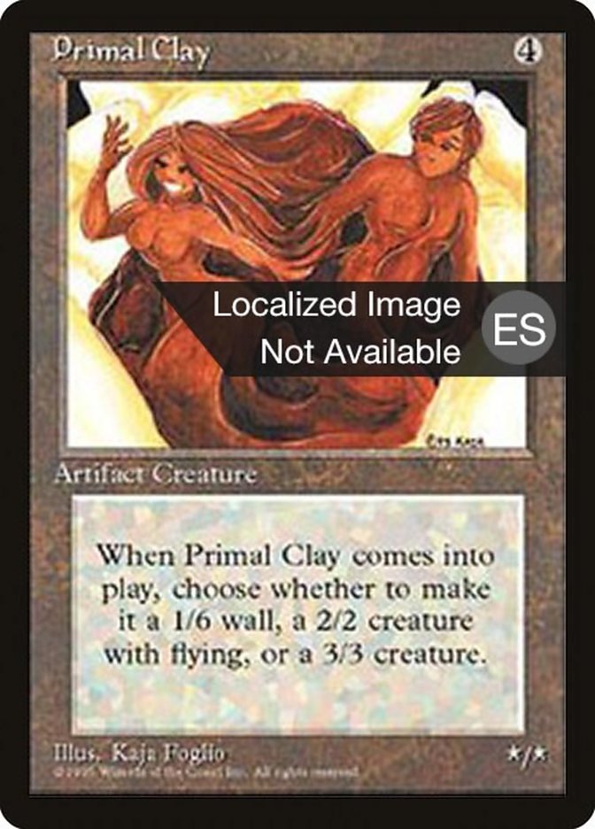 Primal Clay 4BB-342 Fourth Edition Foreign Black Border Magic card