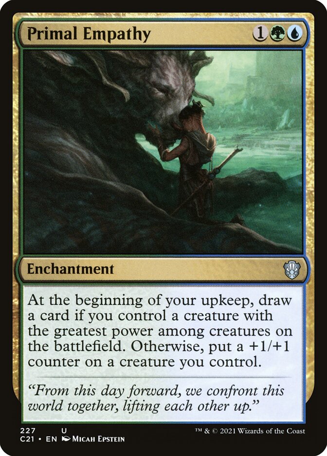 Primal Empathy C21-227 Commander 2021 Magic card