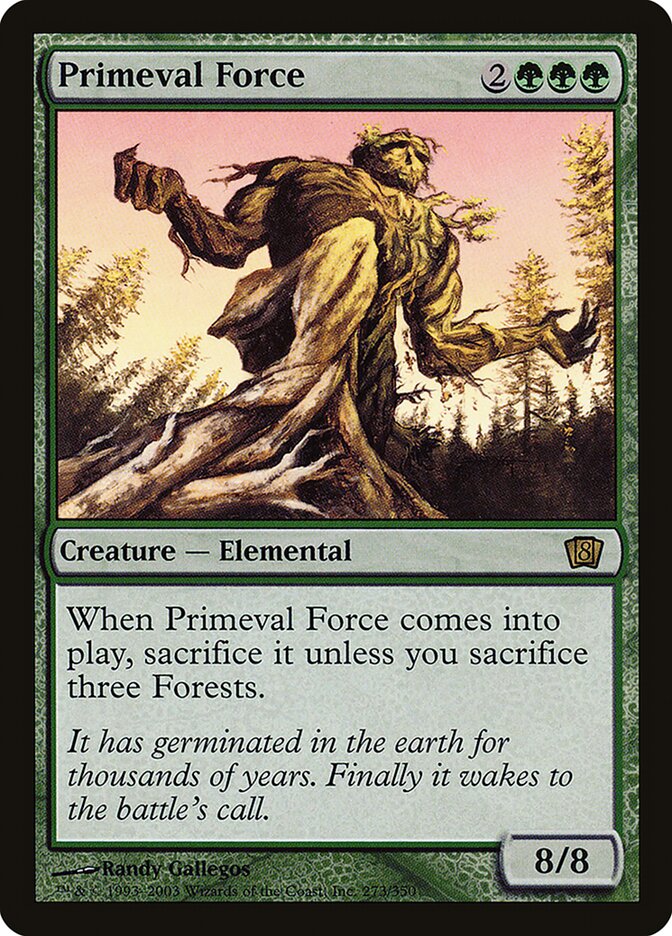Primeval Force 8ED-273STAR Eighth Edition Magic card