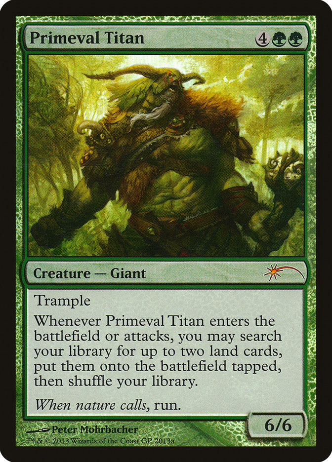 Primeval Titan PGPX-2013A Grand Prix Promos Magic card