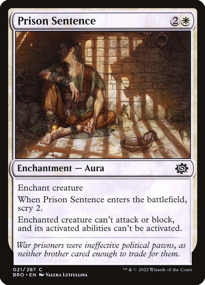 Prison Sentence BRO-21 The Brothers' War Magic card