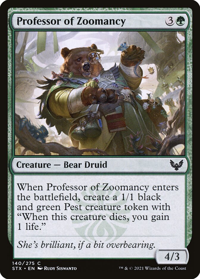 Professor of Zoomancy STX-140 Strixhaven: School of Mages Magic card