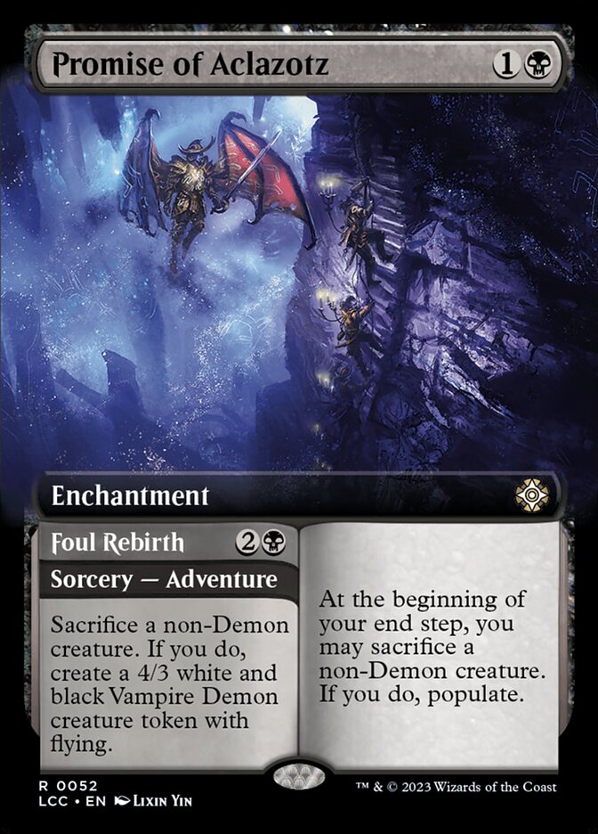 Promise of Aclazotz // Foul Rebirth LCC-52 The Lost Caverns of Ixalan Commander Magic card