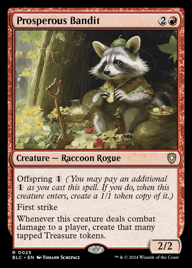 Prosperous Bandit BLC-25 Bloomburrow Commander Magic card