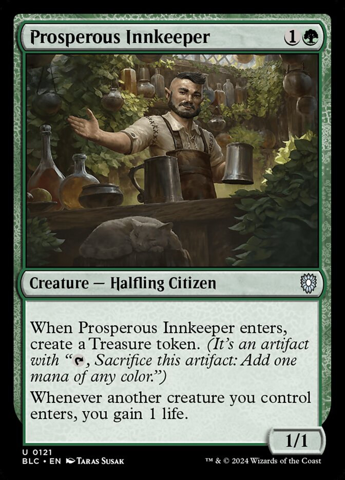 Prosperous Innkeeper BLC-121 Bloomburrow Commander Magic card