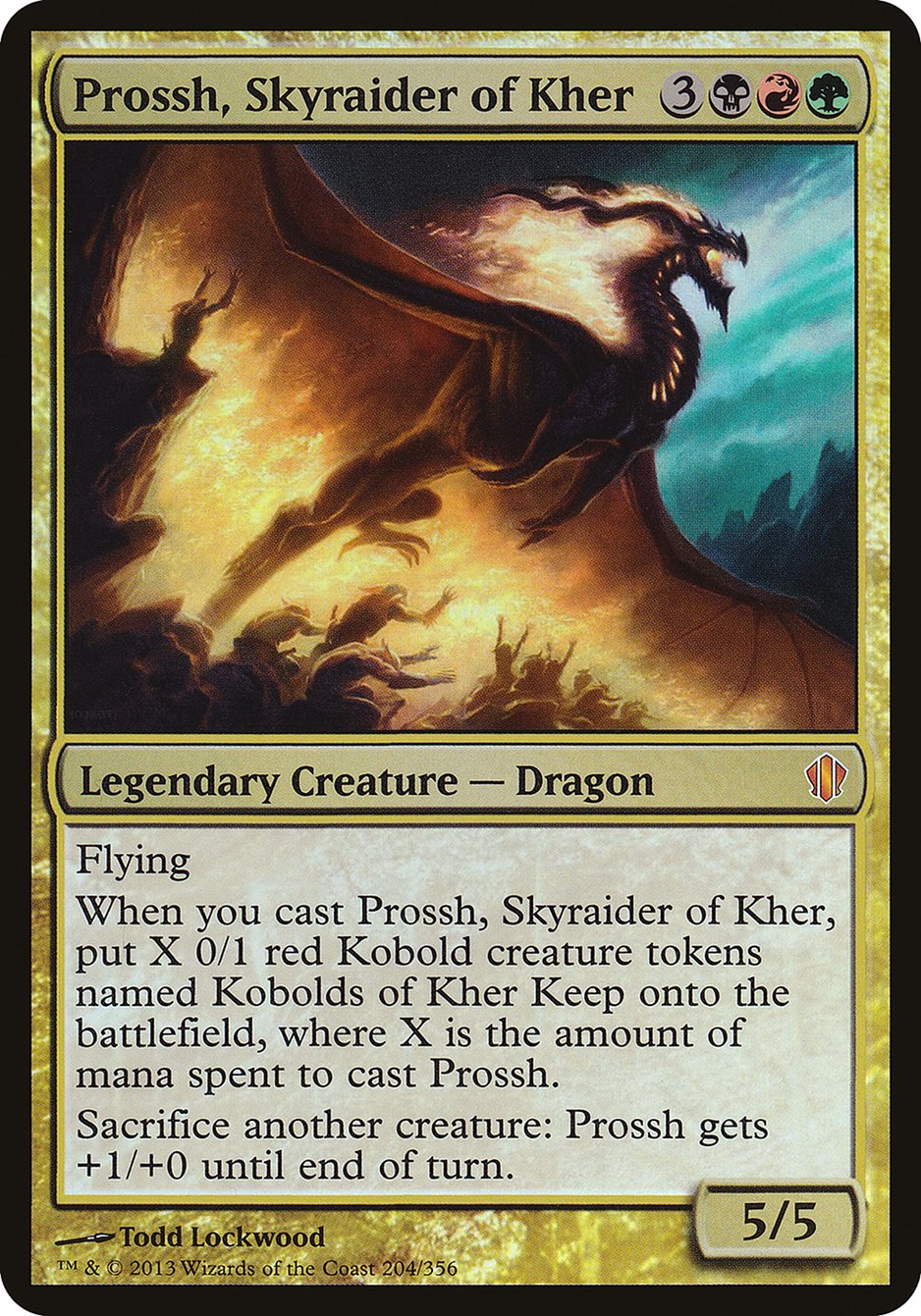 Prossh, Skyraider of Kher OC13-204 Commander 2013 Oversized Magic card