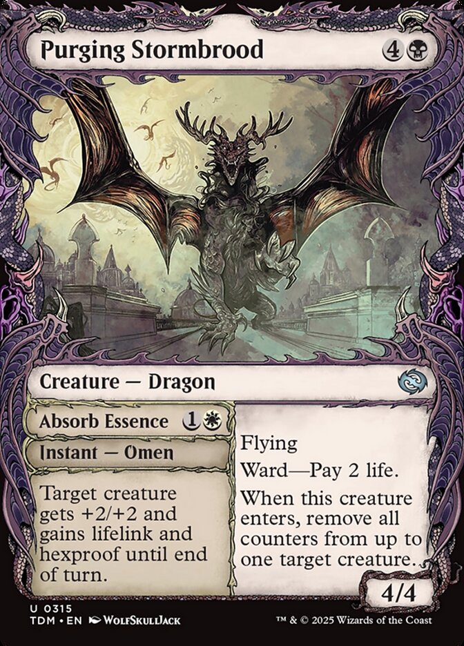 Purging Stormbrood // Absorb Essence TDM-315 Tarkir: Dragonstorm Magic card