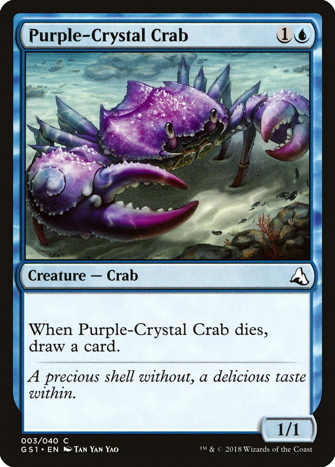 Purple-Crystal Crab GS1-3 Global Series Jiang Yanggu & Mu Yanling Magic card