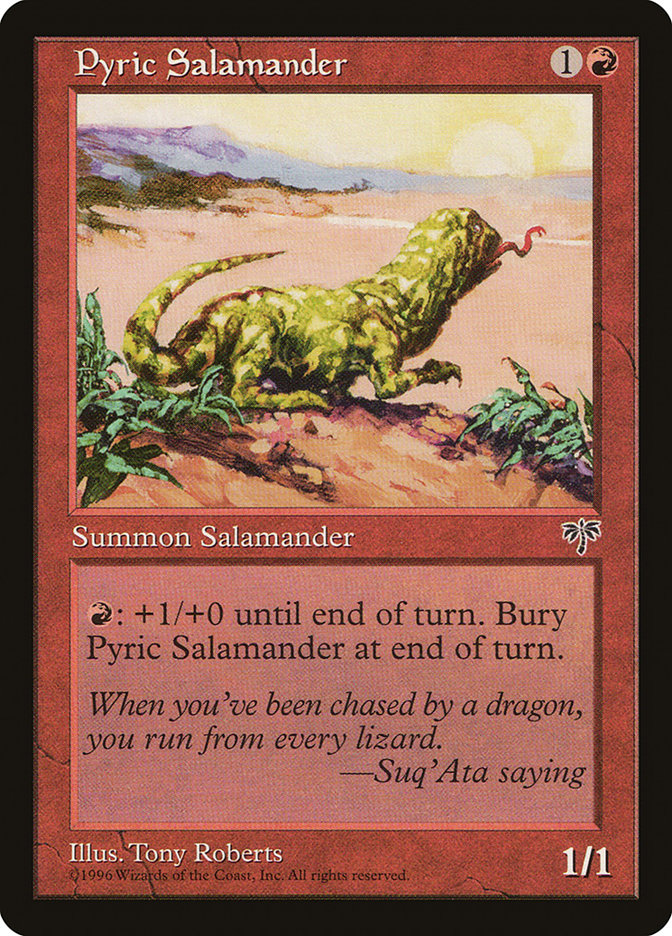 Pyric Salamander MIR-187 Mirage Magic card