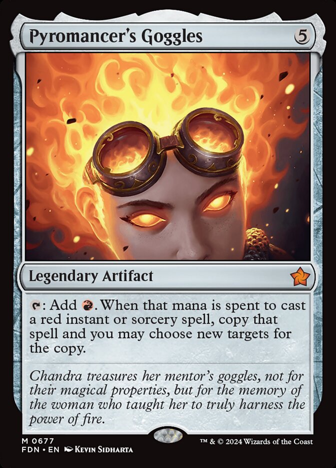 Pyromancer's Goggles FDN-677 Foundations Magic card