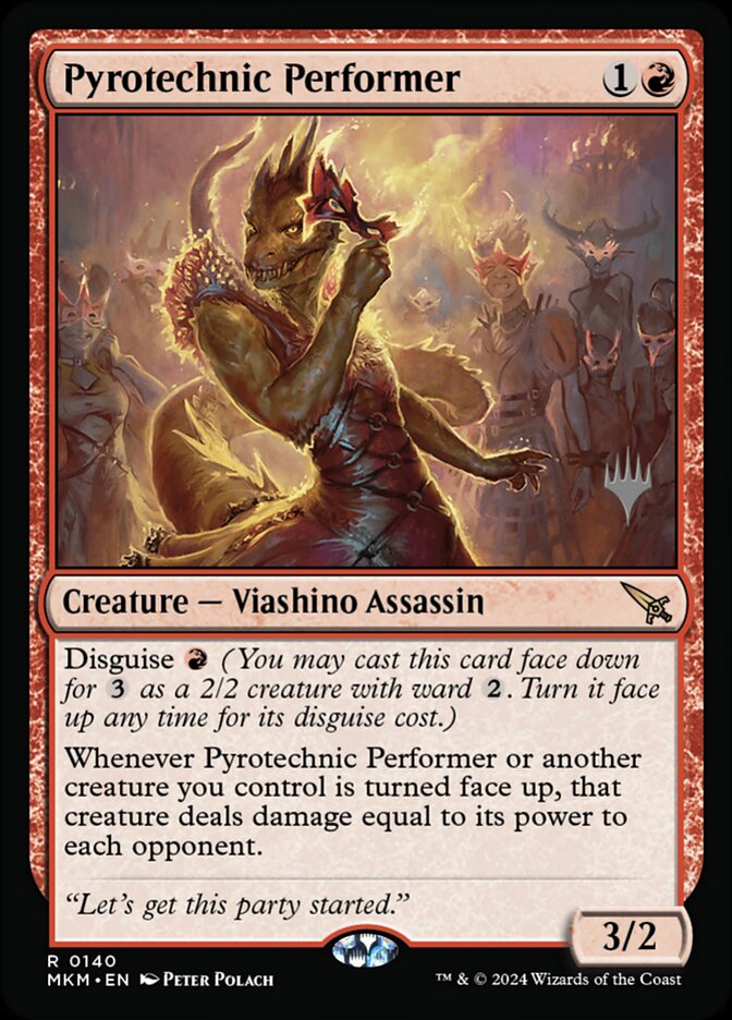 Pyrotechnic Performer PMKM-140P Murders at Karlov Manor Promos Magic card
