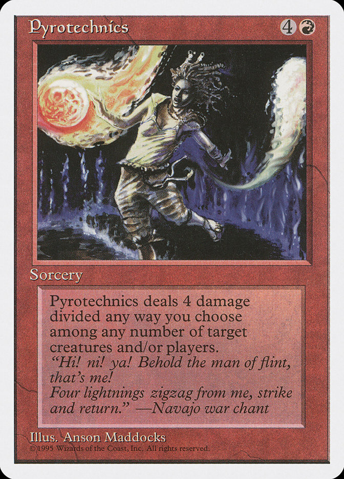 Pyrotechnics 4ED-217 Fourth Edition Magic card