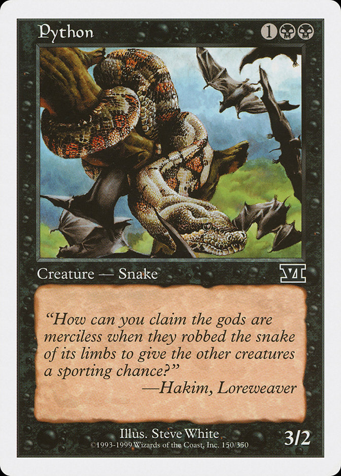 Python 6ED-150 Classic Sixth Edition Magic card