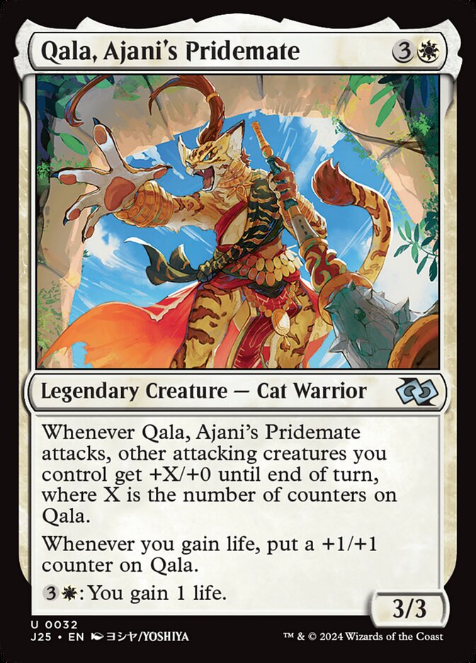 Qala, Ajani's Pridemate J25-32 Foundations Jumpstart Magic card