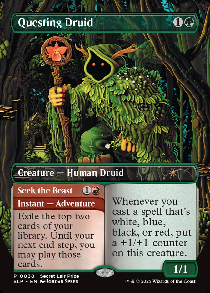Questing Druid // Seek the Beast SLP-38 Secret Lair Showdown Magic card
