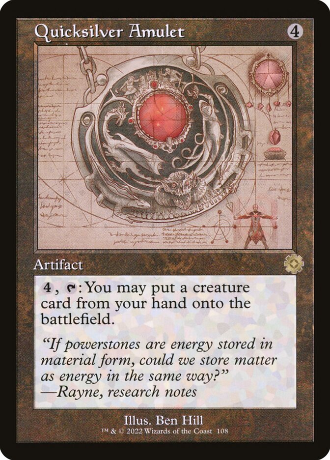 Quicksilver Amulet BRR-108 The Brothers' War Retro Artifacts Magic card
