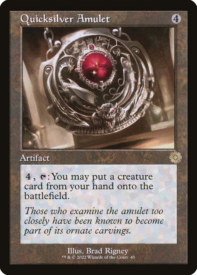 Quicksilver Amulet BRR-45 The Brothers' War Retro Artifacts Magic card