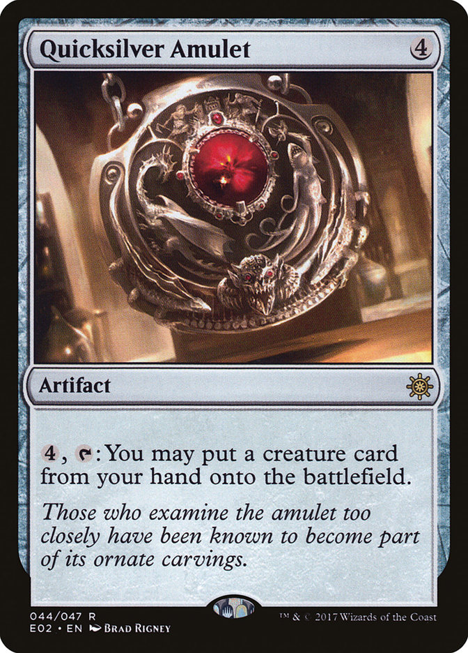 Quicksilver Amulet E02-44 Explorers of Ixalan Magic card