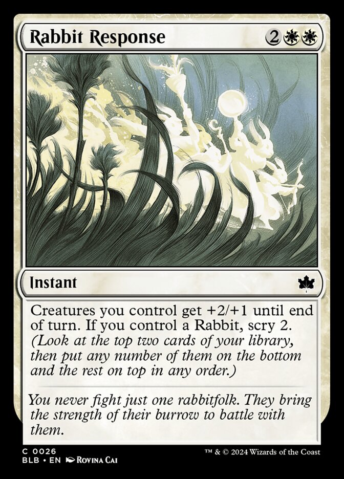 Rabbit Response BLB-26 Bloomburrow Magic card