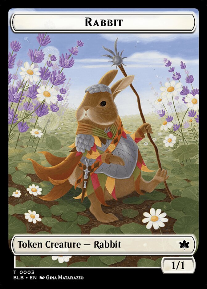 Rabbit TBLB-3 Bloomburrow Tokens Magic card
