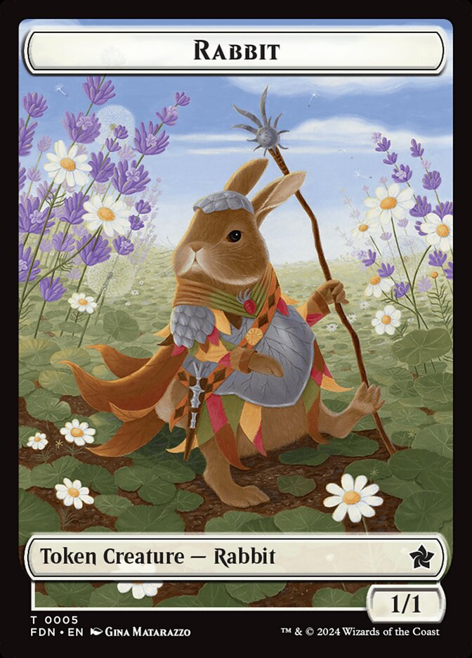 Rabbit TFDN-5 Foundations Tokens Magic card