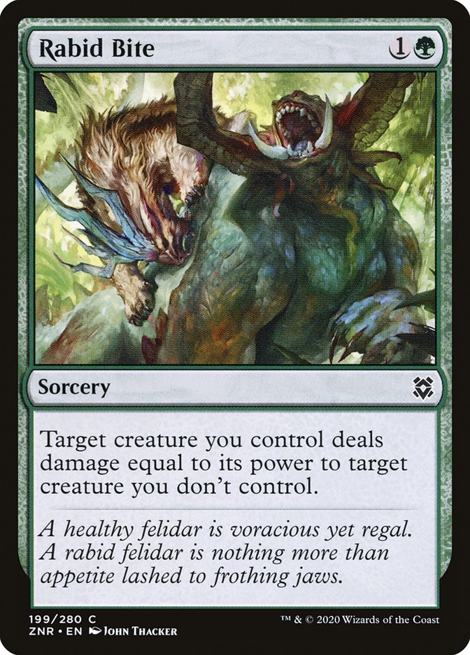 Rabid Bite ZNR-199 Zendikar Rising Magic card