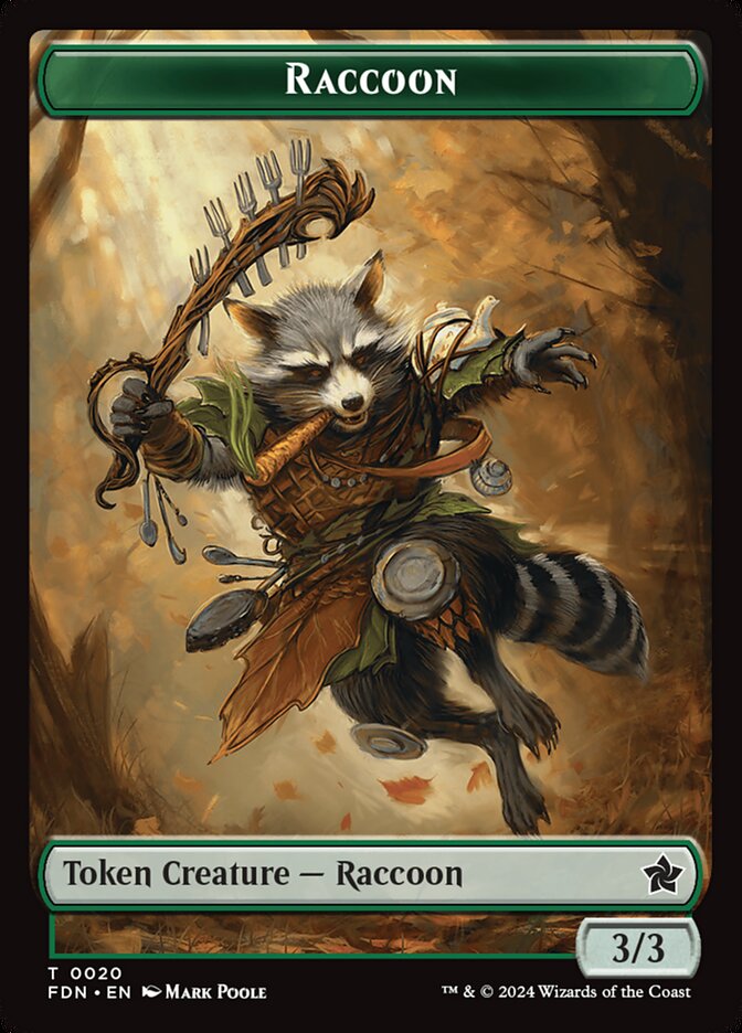 Raccoon TFDN-20 Foundations Tokens Magic card