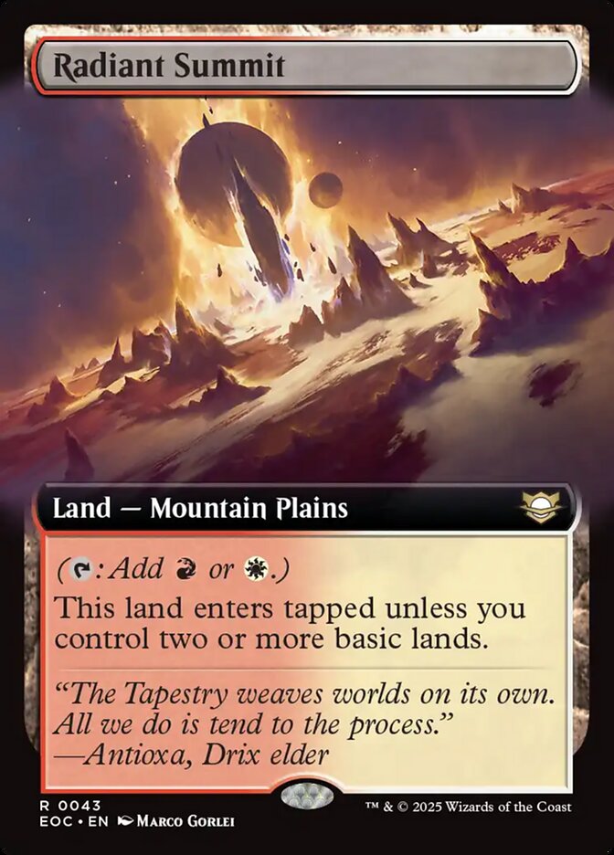 Radiant Summit EOC-43 Edge of Eternities Commander Magic card
