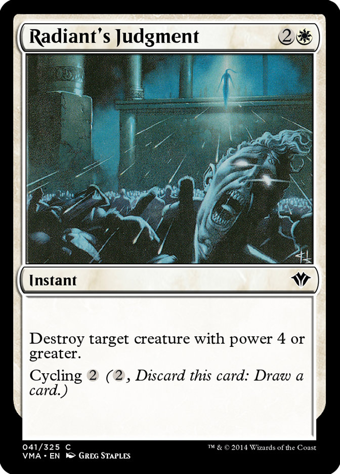 Radiant's Judgment VMA-41 Vintage Masters Magic card