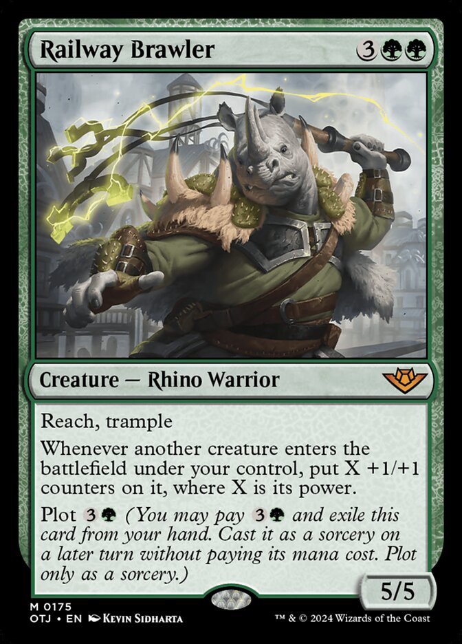 Railway Brawler OTJ-175 Outlaws of Thunder Junction Magic card