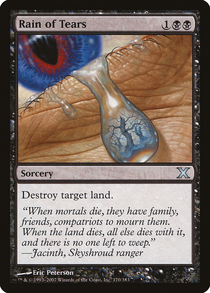 Rain of Tears 10E-170 Tenth Edition Magic card