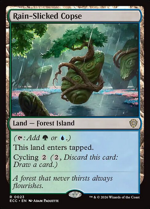Rain-Slicked Copse ECC-23 Lorwyn Eclipsed Commander Magic card