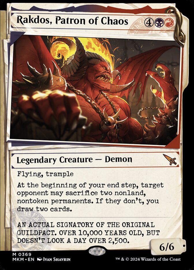 Rakdos, Patron of Chaos MKM-369 Murders at Karlov Manor Magic card
