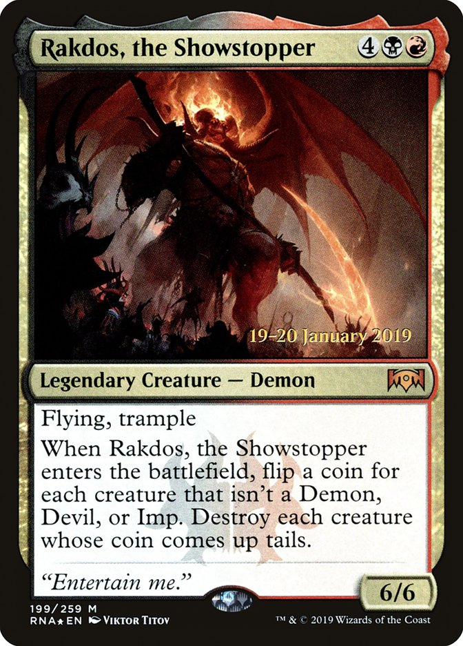 Rakdos, the Showstopper PRNA-199S Ravnica Allegiance Promos Magic card