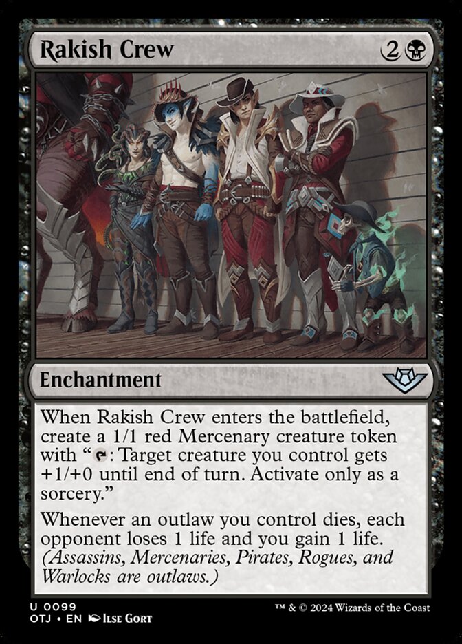 Rakish Crew OTJ-99 Outlaws of Thunder Junction Magic card