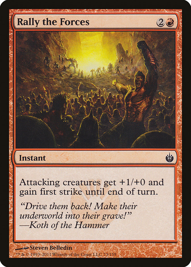 Rally the Forces MBS-73 Mirrodin Besieged Magic card