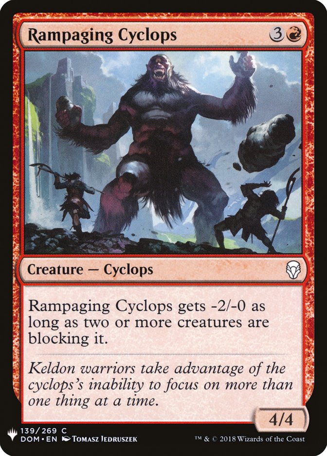 Rampaging Cyclops PLST-DOM-139 The List Magic card