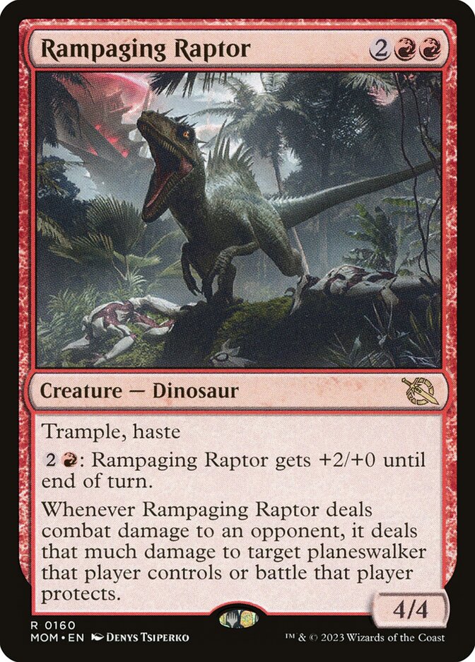 Rampaging Raptor MOM-160 March of the Machine Magic card