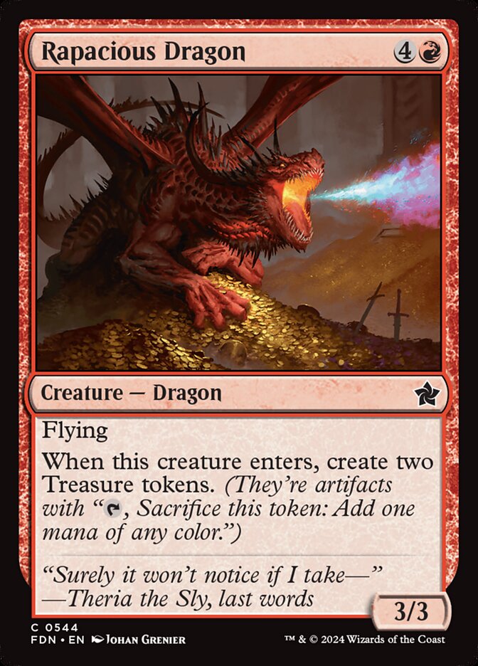 Rapacious Dragon FDN-544 Foundations Magic card