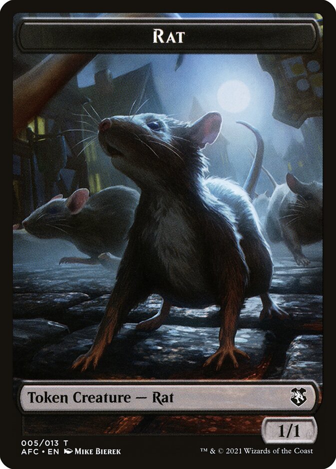 Rat TAFC-5 Forgotten Realms Commander Tokens Magic card
