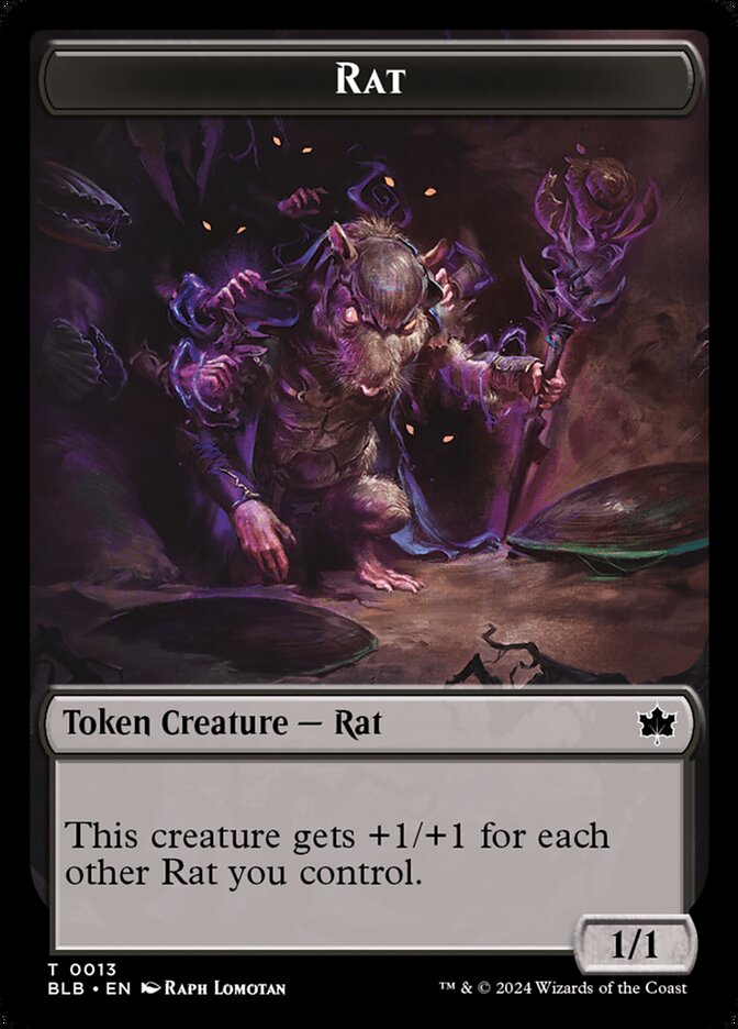 Rat TBLB-13 Bloomburrow Tokens Magic card