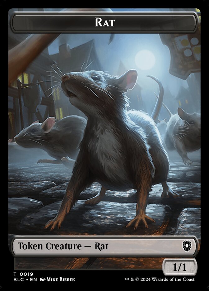 Rat TBLC-19 Bloomburrow Commander Tokens Magic card