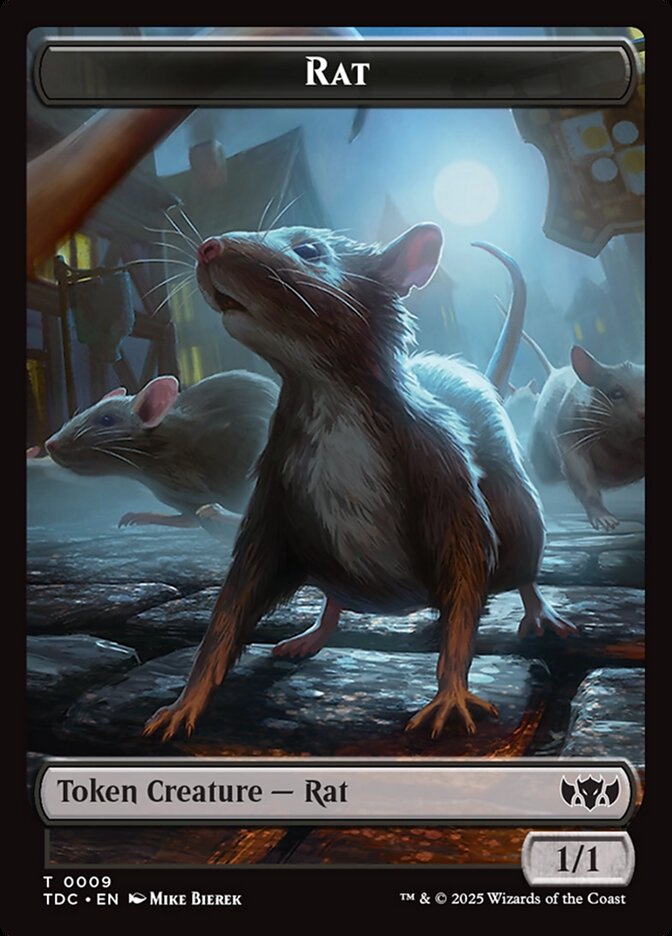 Rat TTDC-9 Tarkir: Dragonstorm Commander Tokens Magic card