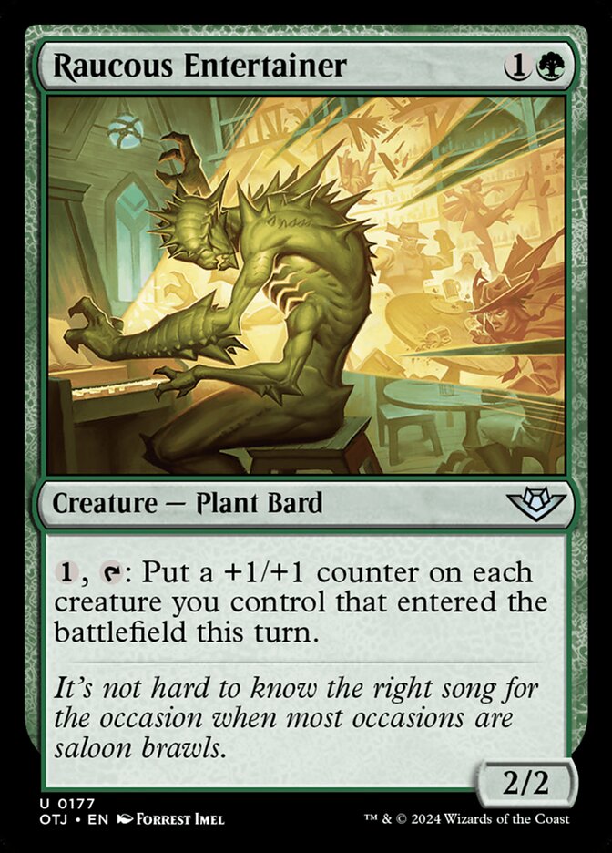 Raucous Entertainer OTJ-177 Outlaws of Thunder Junction Magic card